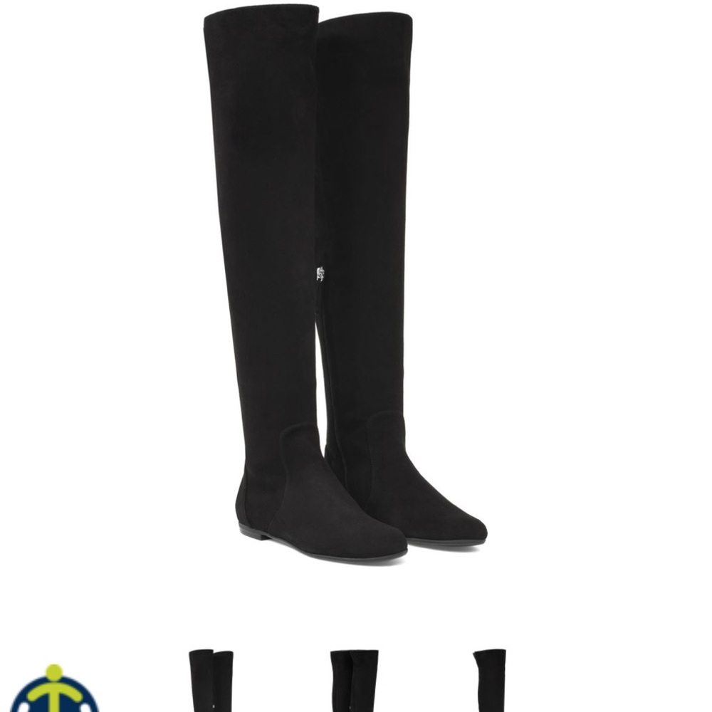Giuseppe Zanotti Adrienne over the knee nubuck black boots Sz 7.5